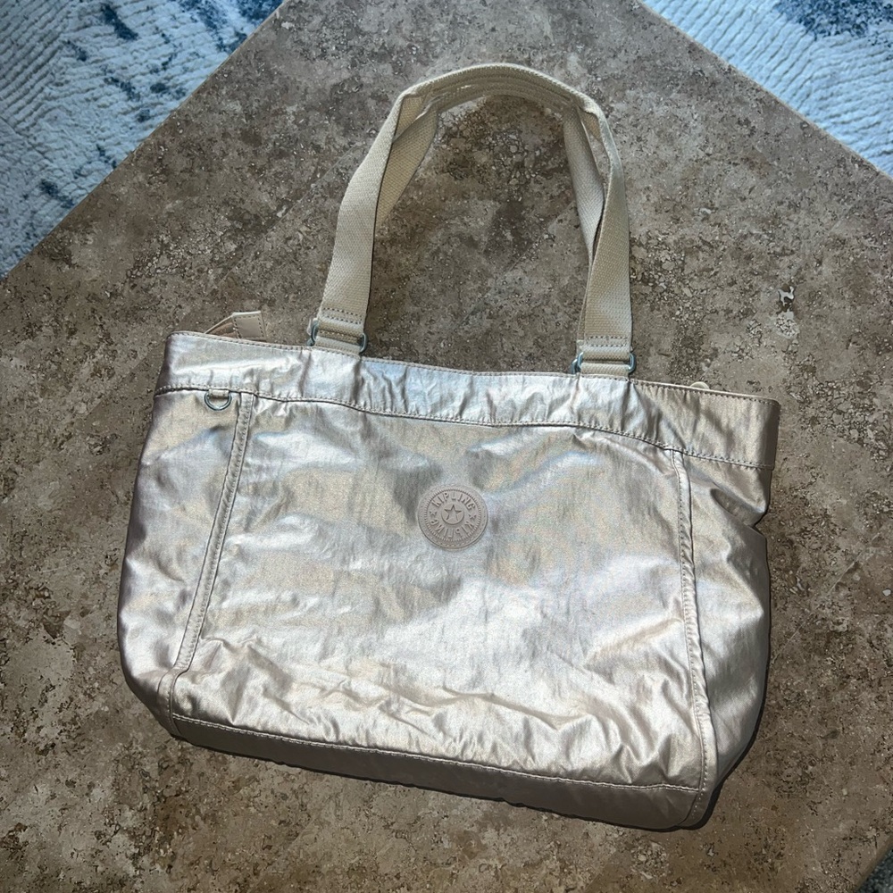 Kipling Rose Gold Stylish Tote Bag
